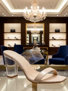 BP Naomi Clear Strap Slide Sandals in Nude/Taupe
